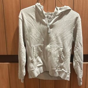 Athletic girl ’s gray hoodie sweatshirt size extra large/14